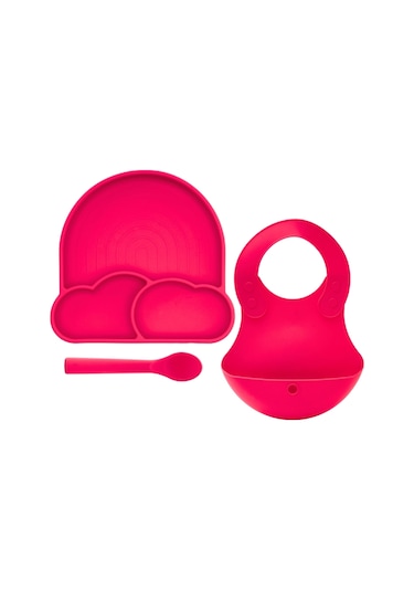 Babychefs Silikon Bebek Beslenme Seti 6 Parça-pembe