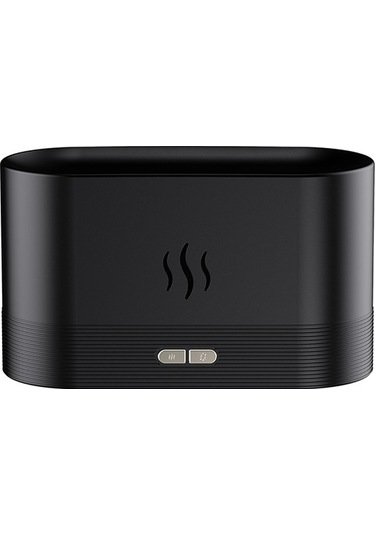 7 Renkli Alev Aromaterapi Makinesi Ev Ofis Masası Hava Nemlendirici Siyah