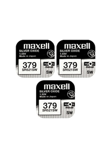 Maxell 379 SR521SW 1.55V Saat Pili 3'lü