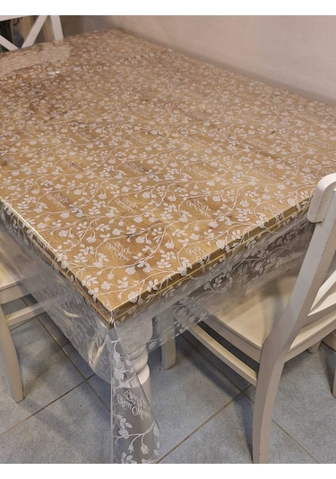 Şeffaf 0.018 Mm Pvc Muşamba - Desenli Silinebilir Şeffaf Masa Örtüsü 16ns32 Şeffaf