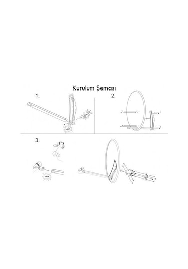 Tayfun 70 Cm Ofset Uydu Çanak Anten-büyük Maunt