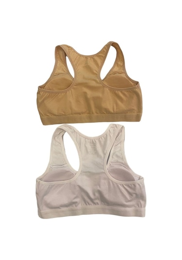 Underwear Bodyway 2'li Pedli Sporcu Büstiyer 90-95 Ten Rengi - Beyaz
