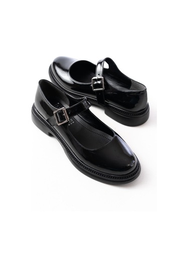 Ysn-4444 Siyah Rugan Günlük Bayan Ayakkabı Siyah