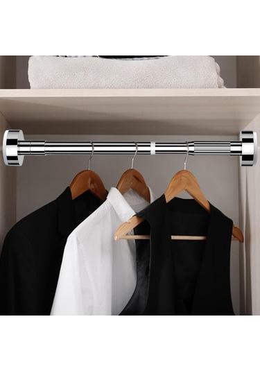 Homyl Ayarlanabilir Dolap Çubuk Balkon Yatak Odası Asılı 0,5-ila-0,8-m-gümüş Gümüş Diğer