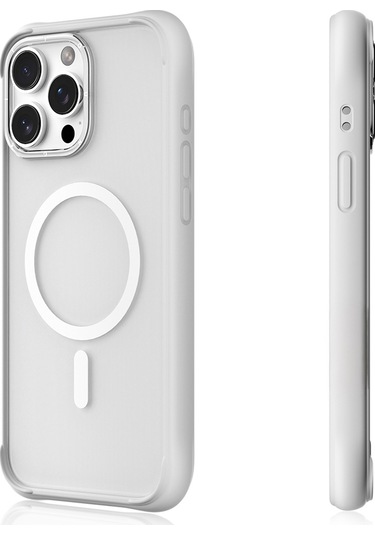 İphone Uyumlu 15 Pro Max Kılıf Magsafe Şarj Özellikli Airbagli Youngkit Dynamic 2 Serisi Kapak Beyaz