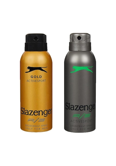 Slazenger Activesport Gold + Yeşil Erkek Sprey Deodorant 2 x 150 ML