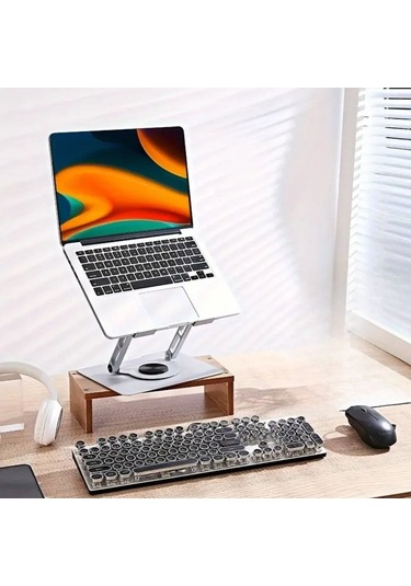 360 Derece Dönebilen Hava Aldıran Laptop Standı 5256 Çok Renkli
