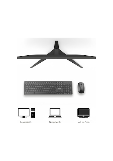 Philips SPT6318 Kablosuz Türkçe Q Klavye ve Mouse Seti Siyah
