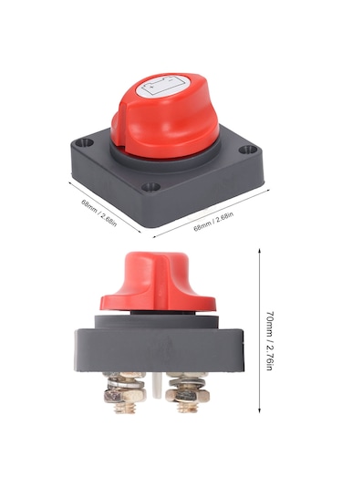 Springsun Güvenli Akü Kesici Anahtarı - 12v 24v 48v - Elektrik Sızıntısı Önleyici - Otomobil, Gemi, Kamyon Uyumlu