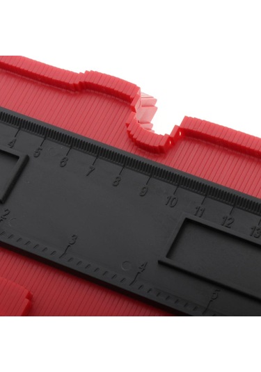 Homyl 1 Adet 15 Cm Kontur Ölçer Ev Şekli Teksir Kırmızı