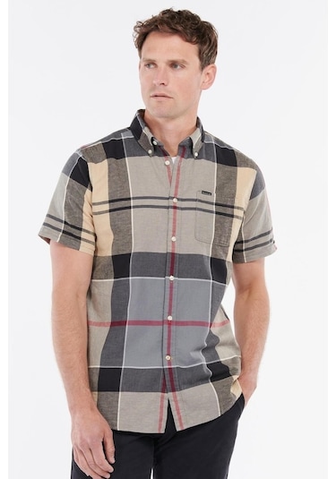 Barbour Douglas S/S Tailored Gömlek Tn31 Dress Tartan Kırmızı - Sarı - Siyah