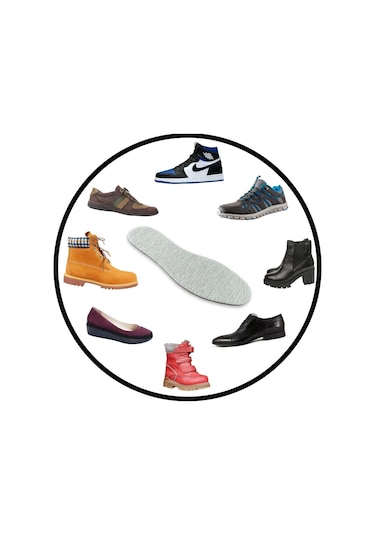 Hakiki Yün Keçe, Kışlık Krem Renkli Termal Tabanlık, 43-44 Numara