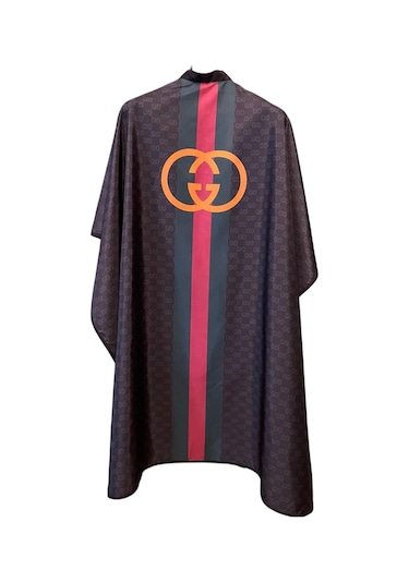 Gucci Desenli Penuar Berber Önlüğü Saç Kesim Önlüğü Tıraş Önlüğü