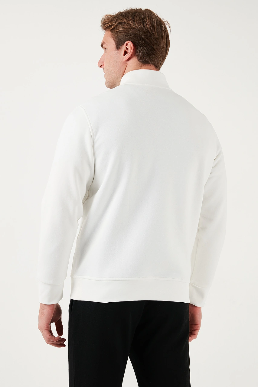 Buratti Pamuklu Regular Fit Dik Yaka 2'Li Paket Erkek Sweat 59052592S2 Ekru-Siyah