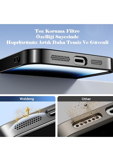 İphone 15 Pro Max Kılıf Kamera Lens Hoparlör Koruma Magsafe Şarj