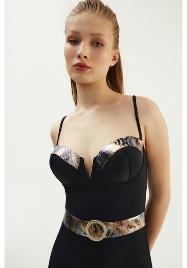 Eros 2281 Kemerli İnce Askılı Mayo 001