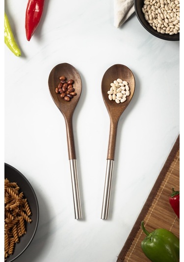 Akasya 2 Li Servis Kaşığı & Sunum Kaşığı & Salata Servis Seti &