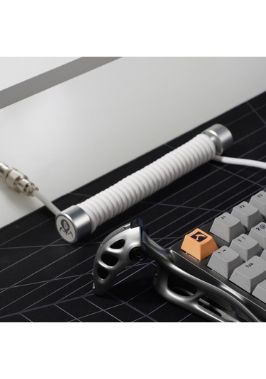 Gravastar Sarmal Aviator Usb To Type-c Mekanik Klavye Uyumlu Oyuncu Kablosu, 1.85m, Beyaz