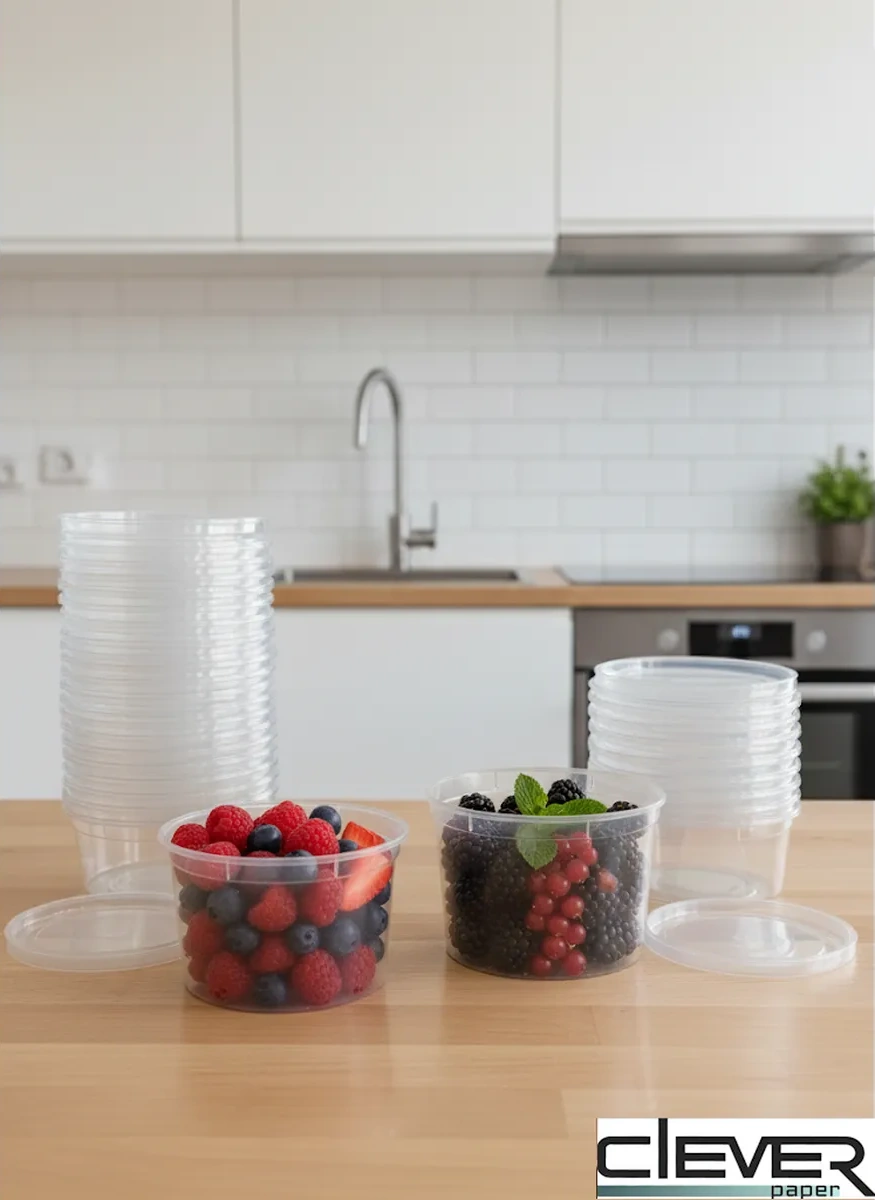 Clever Paper Tek Kullanımlık Plastik Çorba Kabı 500 Ml 277307888 20