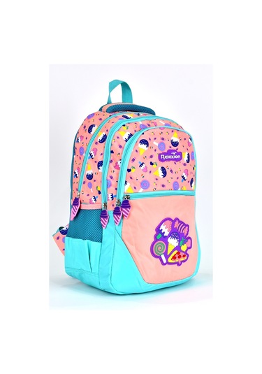 Elatae Ortopedik Çok Gözlü İlkokul Sırt Çantası Ve Beslenme Çantası Seti Dondurma Desenli 1350
