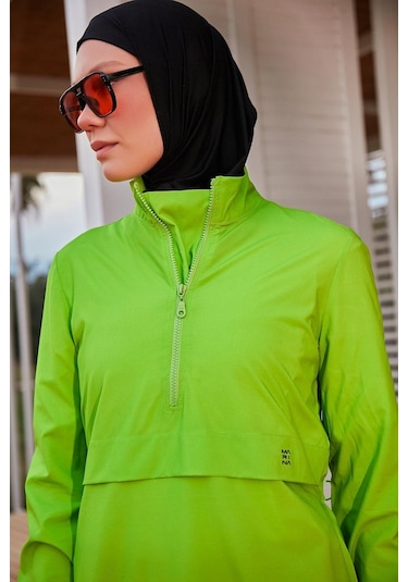 Marina M2407 Tam Kapalı Mayo-fıstıkyeşili Yeşil