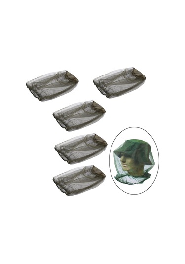 Homyl 5 Parça Kafa Net Kapak Balıkçılık Macera Açık Yeşil Yeşil