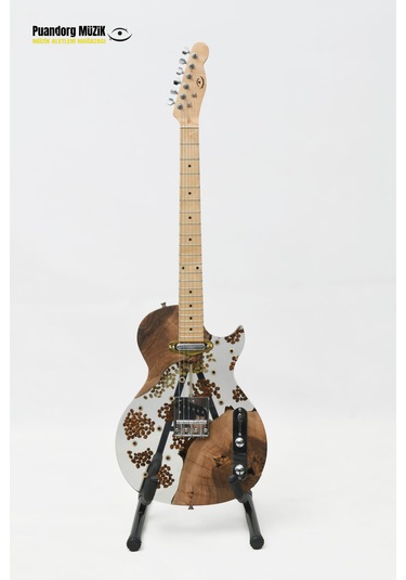 Elektro Gitar Custom Epoksi & Yıllanmış Ağaç Kişiye Özel Butterscotch Blonde