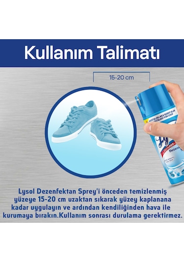 Lysol Pratik Yüzey Temizleyici, Koku Giderici, Dezenfektan Sprey Temizliği Esintisi 6 x 400 ML