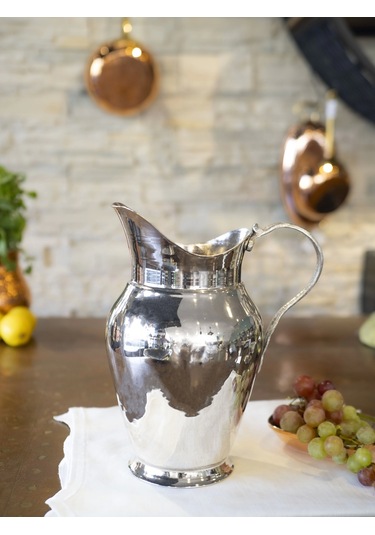 Bakır Sürahi Antalya Model Gümüş Renk 3 L