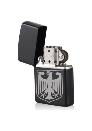 Wehrmacht Alman Eski Madalya Lazer Silinmez Resimli Benzinli Çakmak Hediye İsim Yazılır Siyah