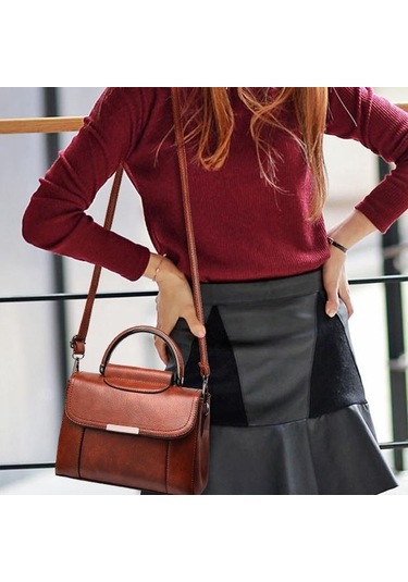 Pembe 2023 Yeni Moda Retro Çanta İlkbahar Ve Yaz Yeni Moda Basit Omuz Askılı Çanta Kadın Çantası Pembe