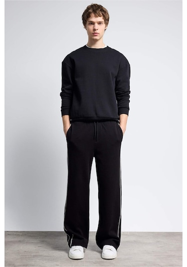 ようた Defacto Boxy Fit Bisiklet Yaka Basic Düz Pike Sweatshirt
