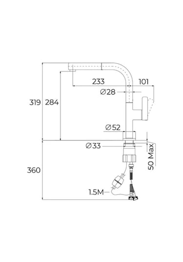 Teka Oval 938 Siyah Armatür Siyah
