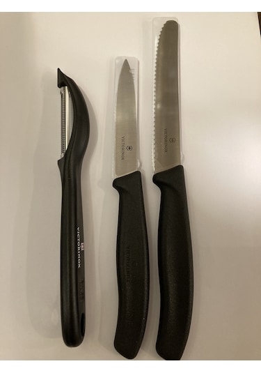 Victorinox 3'lü Paslanmaz Çelik Soyacak ve Bıçak seti