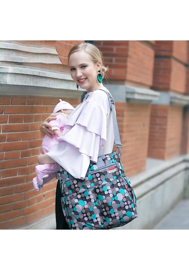 Novahub Moveevo Geniş Kapasiteli Anne Çantası - Bebek Bezi, Emzirme Ve Seyahat İçin Omuz/el Çantası Gri Gri