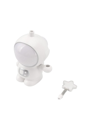 Astronot Gece Lambası 3w 5v Led Lamba Usb Şarjlı Kalemtıraş Ev Dekorasyonu Beyaz Beyaz