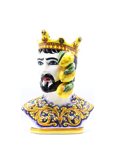 Moor Dekoratif Desenli Büst Heykeli