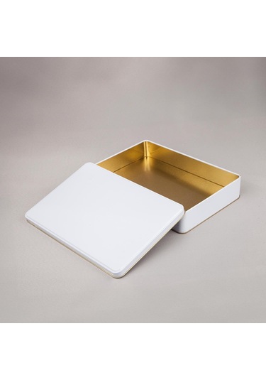Beyaz Metal Kutu 26,5x17,5x4,5 Cm