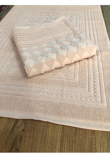 Gonca %100 Pamuk 1 Adet Lüx Banyo Paspası Ayak Havlusu 50 X 70 Pudra