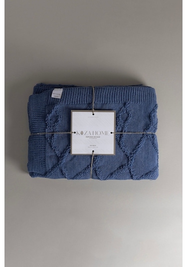 Espuma De Mar İndigo Tek Kişilik Battaniye 160x220 37141 Indigo