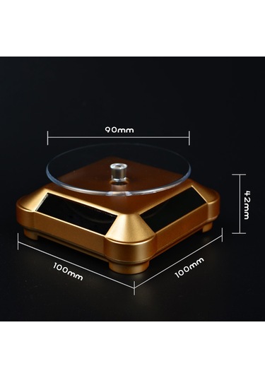 Xindoker Güneş Enerjili Çift Yönlü Döner Sergi Tablosu - Kuyumculuk, Model, Elektronik Gösterim İçin Siyah Pil Ve Şarj Aleti Yok