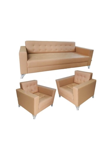Koltukstilim Terza5 Üçlü Bekleme Takımı Kahverengi