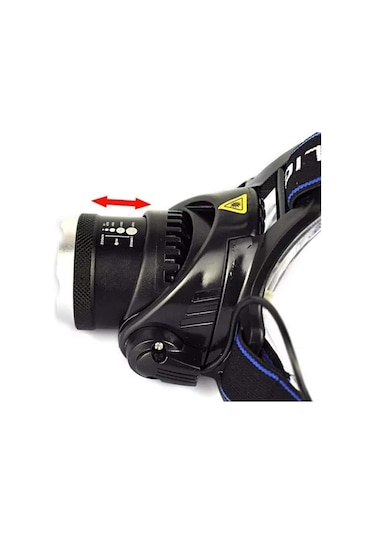 F.B.i F-823a Su Geçirmez Şarjlı Zoomlu Kafa Lambası Siyah