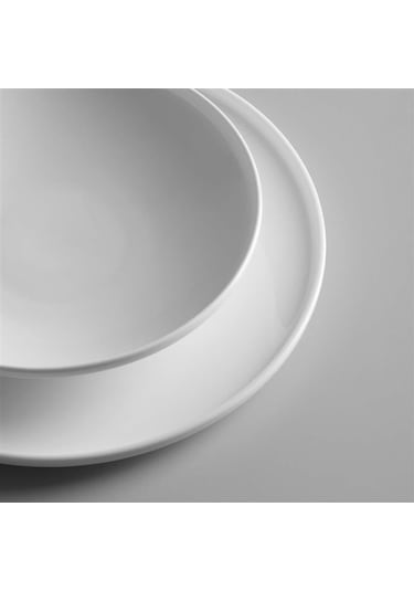 Jumbo Belle 55 Parça 12 Kişilik Yemek Takımı Beyaz Beyaz