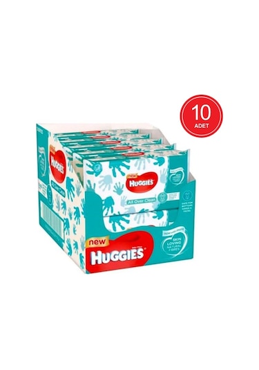 Huggies All Over Clean Mendil 10 X 56'Lı