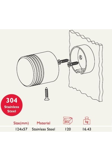 Gürçay Paslanmaz Kapı Kolu Tokmak