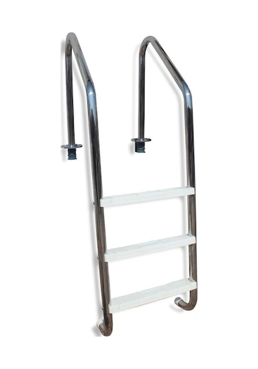 Paslanmaz 3 Basamaklı Havuz Merdiveni Standart Seri Aısı 304 Krom