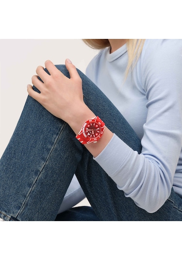 Swatch Sscu09r100 Lion's Mane Erkek Kol Saati Kırmızı