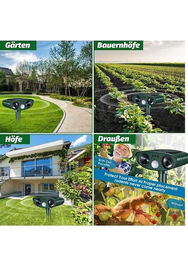 Tongxida Qianfan Ultrasonik Kedi Kovucu, Güneş Enerjili, Yeni Tasarım, Hayvan Kovucu