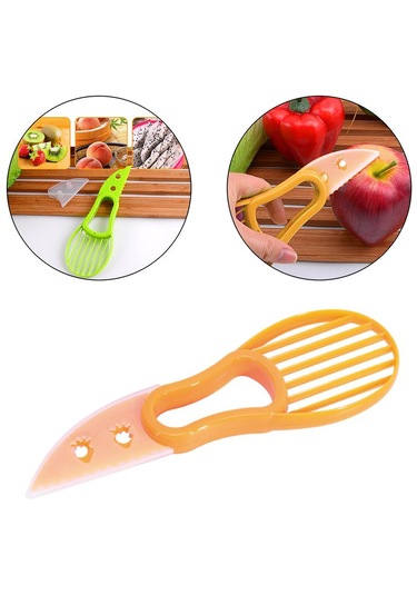 Suntek Avokado Dilimleyici 3'ü 1 Arada Kesici Çok Turuncu Turuncu Diğer